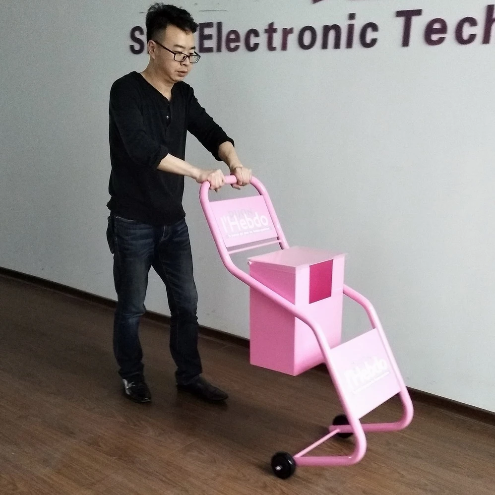 Magazine Display cart moveable newspaper book sheet box/rack.