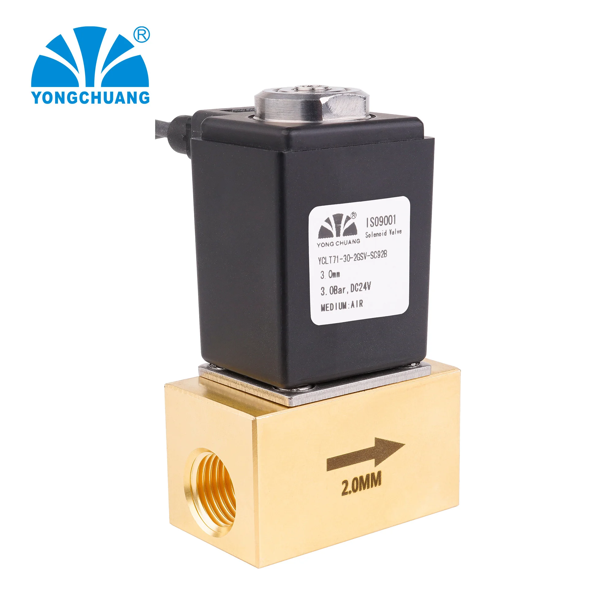 Yongchuang YCLT71 stainless steel high flow high pressure low pressure proportional  modulation control solenoid valve 12v 24v