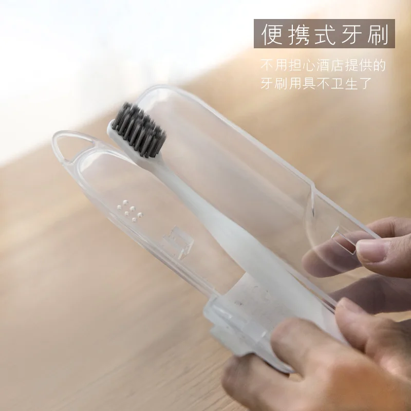Modern white custom plastic soft travel  toothbrush biodegradable eco friendly toothbrush case box