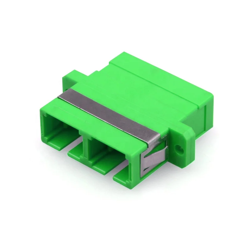 Factory price SC-SC APC SM Duplex Green 2core  fiber optic coupler Connector Duplex Fiber Optic Adapter