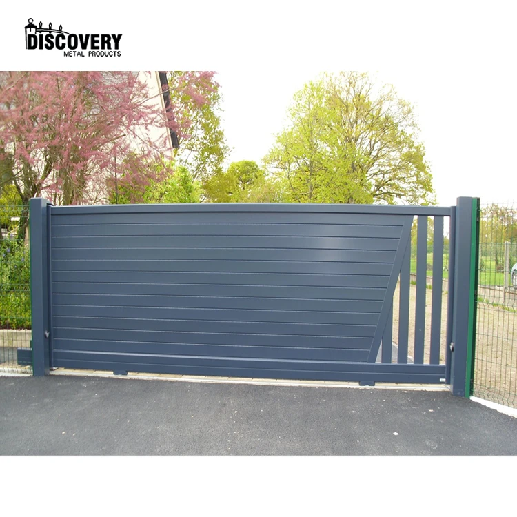 Customized luxurious aluminum sliding gate designs for wall compound