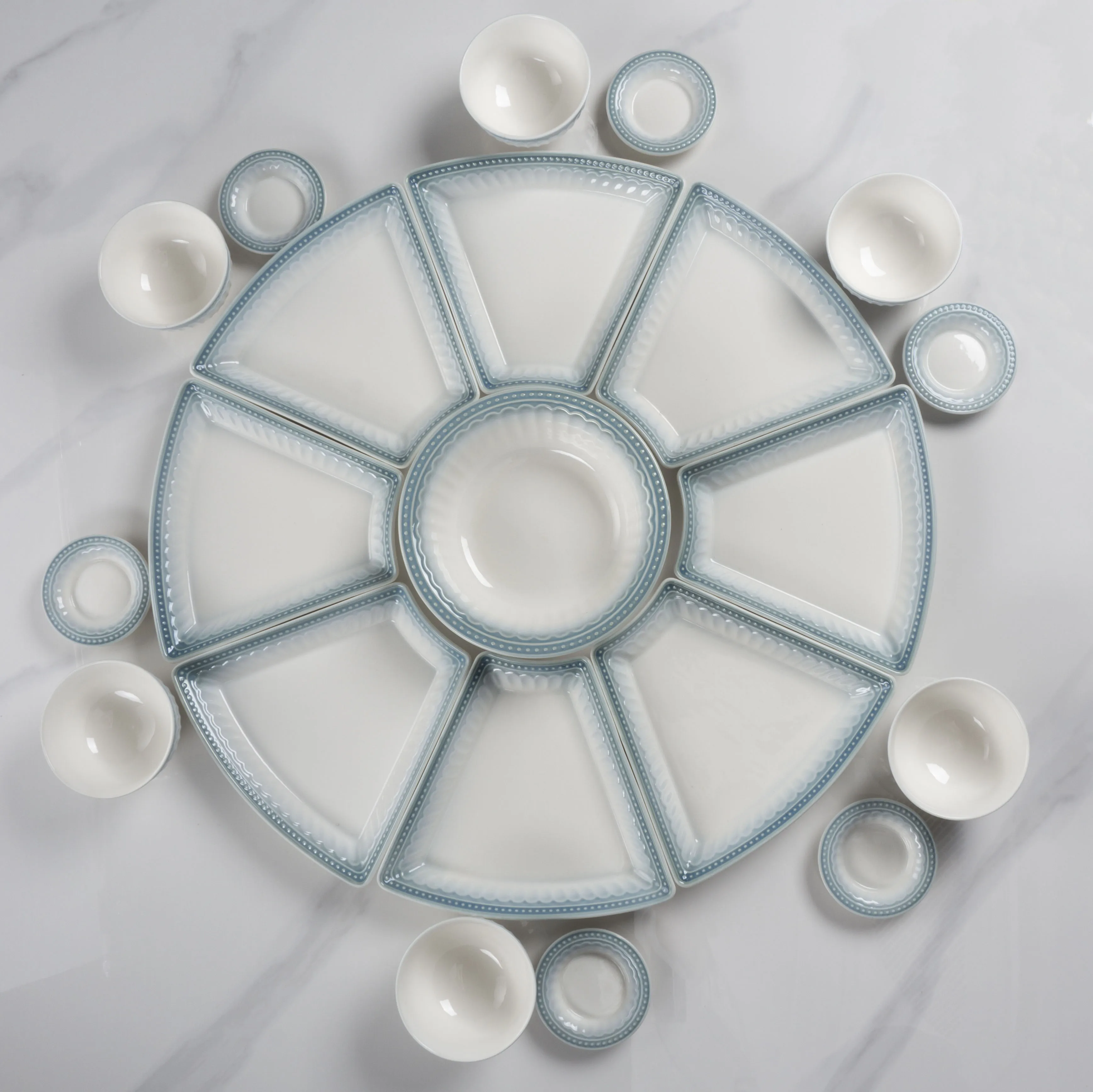 Bohemian Ceramic Gift Box Send gift set colorful cheap color box packaging Modern Style Ceramics Bowl pieces set