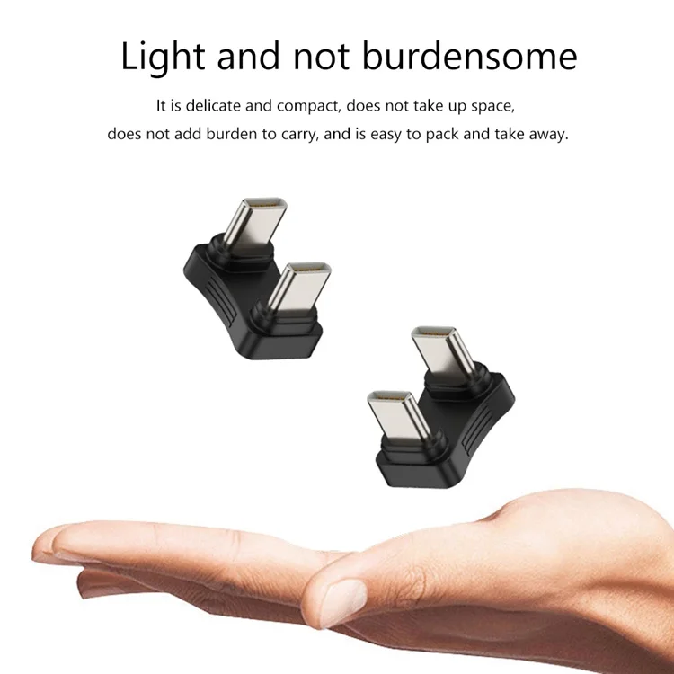 2 in 1 Converter Connector Male To Male Type-C2.0 U Shaped USB C To USB C Extension Adapter 480Mbps Data Transfer for Tablet