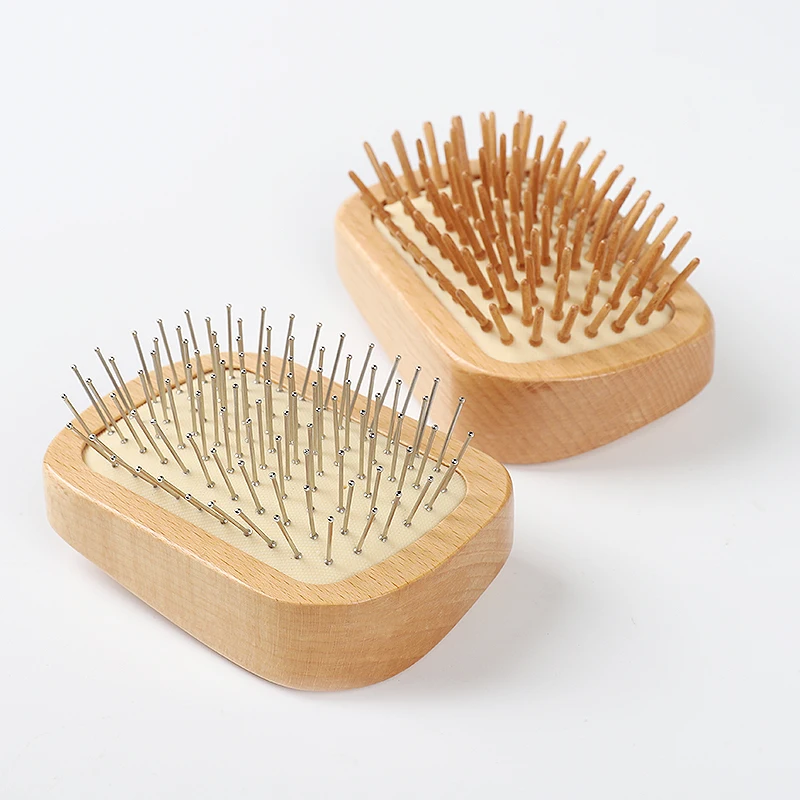 Shampoo Brush Wooden Scalp Massager Brush Natural Beech Wood Hair Comb