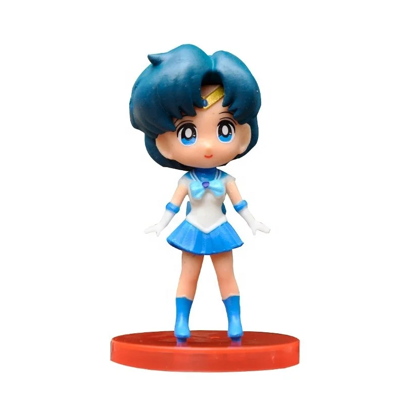 HWA 3d cartoon plastic model girl toy cake decoration anime action figure collector figurine toy cake sailor moon action toy