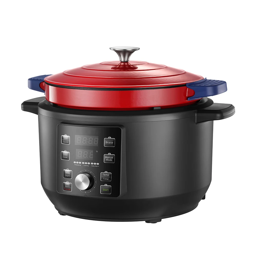Top Quality OEM Enameled Cast Iron Pot Slow Cook Electric Dutch Oven Non Stick Cookware Set with Non Stick Enamel Coating