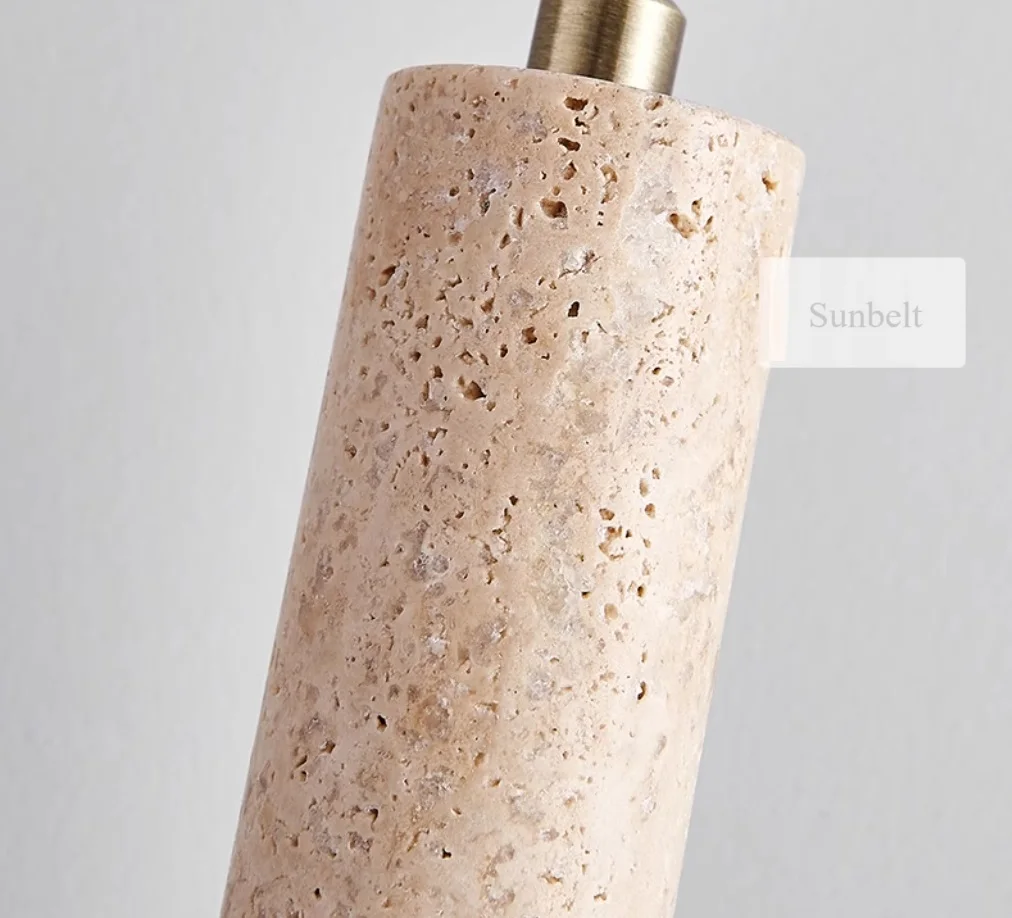 D7481A  Wabi-sabi style artistic travertine hanging wedding decoration ceiling lamp decorative dining room lighting chandelier