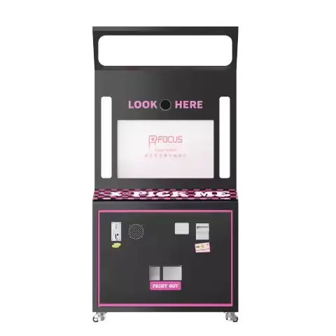 JLJ black pink series new instant photo booth print pictures machine self service vending machine photobooth selfie