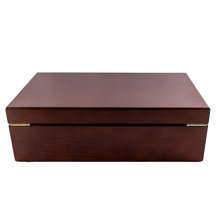 Reusable Eco Friendly Glass lid natural tea box coffee wood spice storage wooden