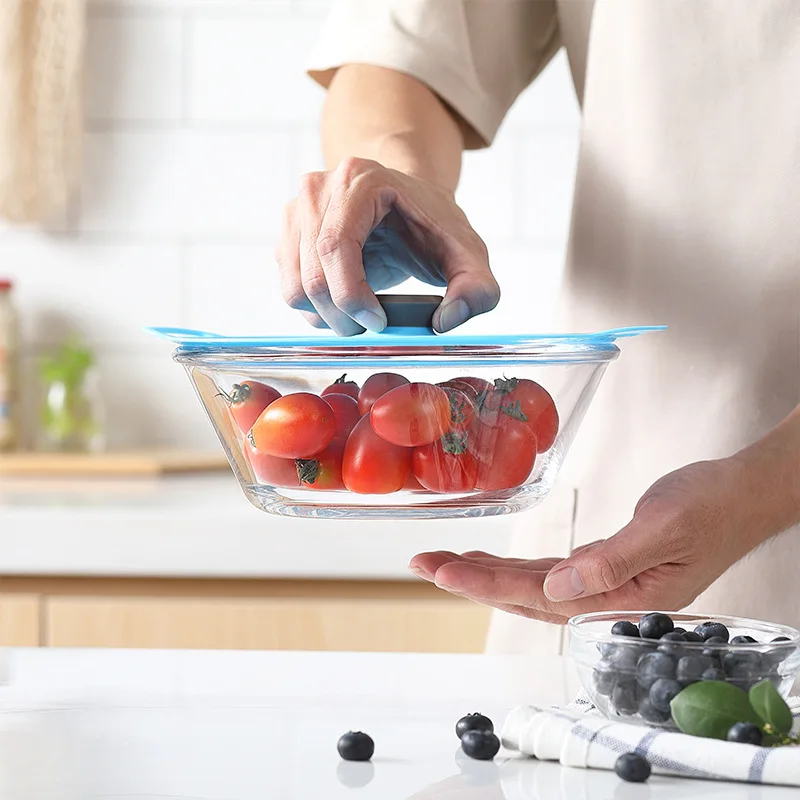 Reusable food grade silicone Heat Resistant Microwave Food Splatter Suction Cover Bowl Silicone Lid Covers for Pots