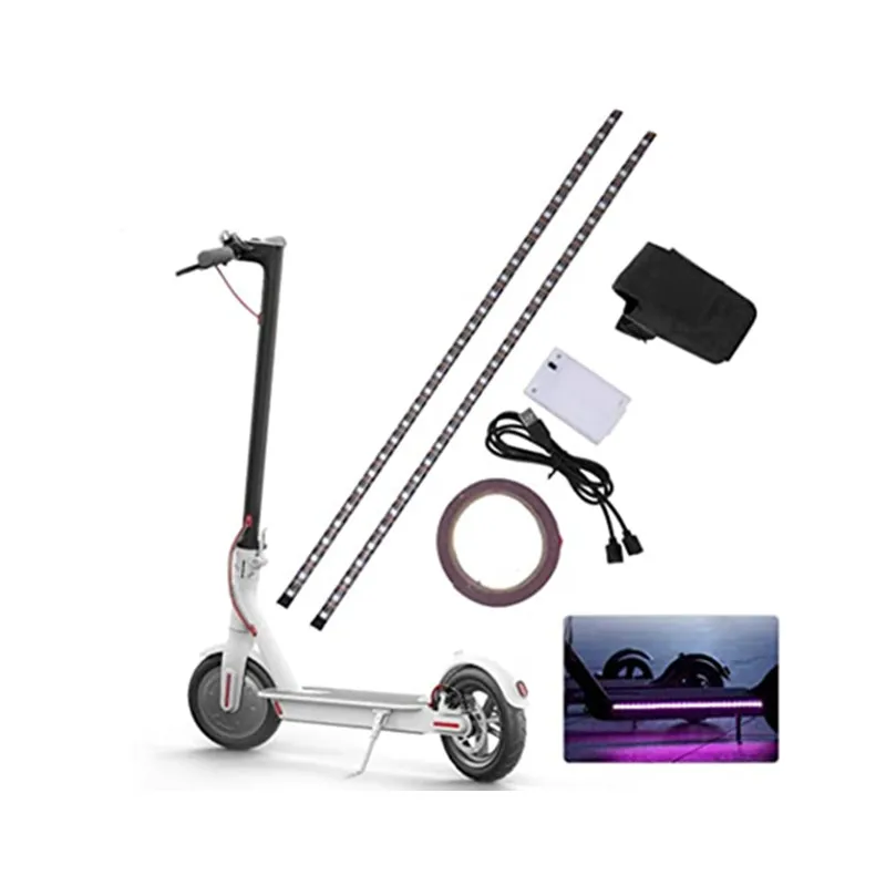LED Strip Flashlight Bar Lamp For xiaomi M365 Pro Electric Scooter Skateboard Night Safety Light