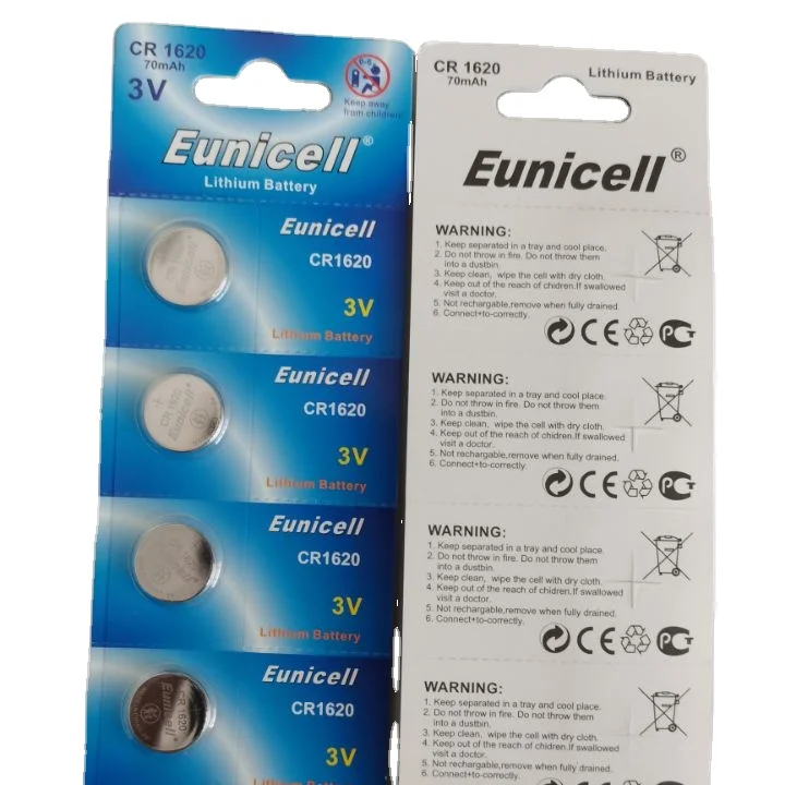 CR1620 Button Cell Battery For Watch Car Remote Key cr 1620 ECR1620 GPCR1620 3v Lithium Battery