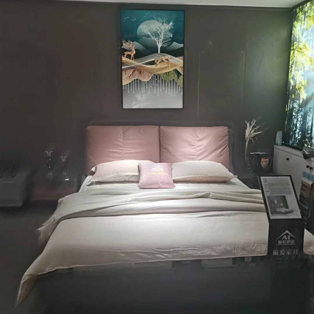 
Fashion hot sell factory direct sell italian leather soft bed and sofa 