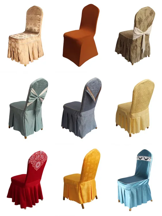 Do your logo Banquet Wedding Ruffled Event Party Decoration Chair Cover