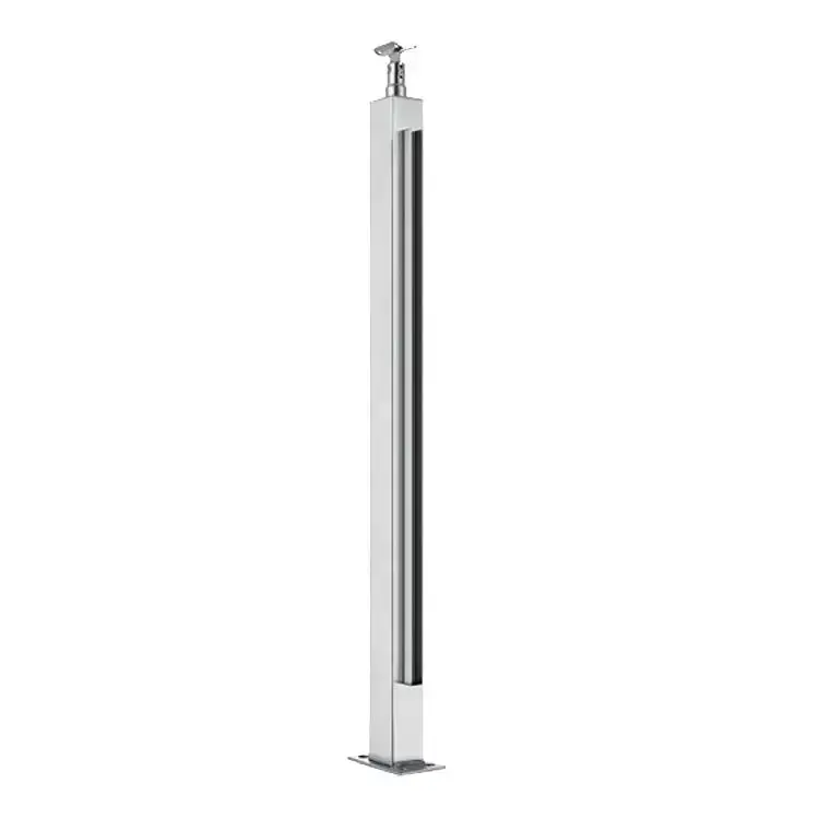 Modern Design Stair Fence Hardware Fittings Stainless Steel Glass Railing Stair Rail Post Handrail Bracket