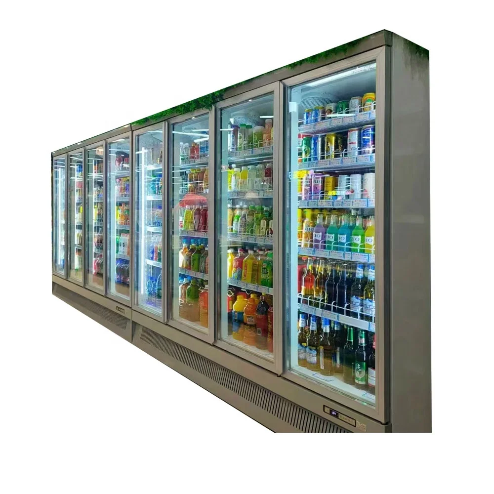 glass door for refrigerator supermarket fruit fridge display freezer vegetables chiller