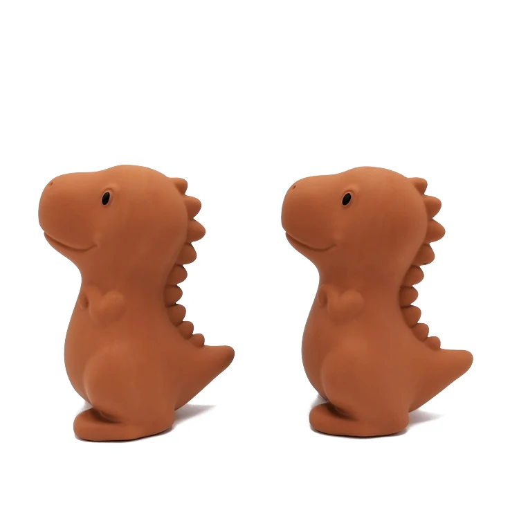 Dinosaur Teether Soother Bath Toy Made From 100% Natural Hevea Rubber For Soothing Babies Sore Gums
