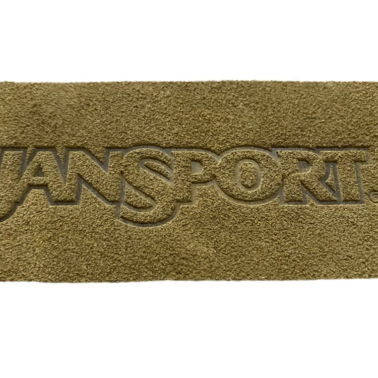 Faux Leather Sew On Labels Custom Heat Press Brand Name Logo Soft Suede Patches for Clothing and Hats and Bags