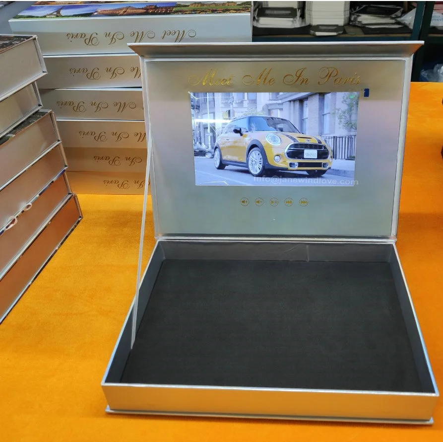 Jewelry Music video box with tft lcd screen video player 2.4inch/4.3inch/5inch/7inch/10.1inch Video Gift Box For Marketing Gift
