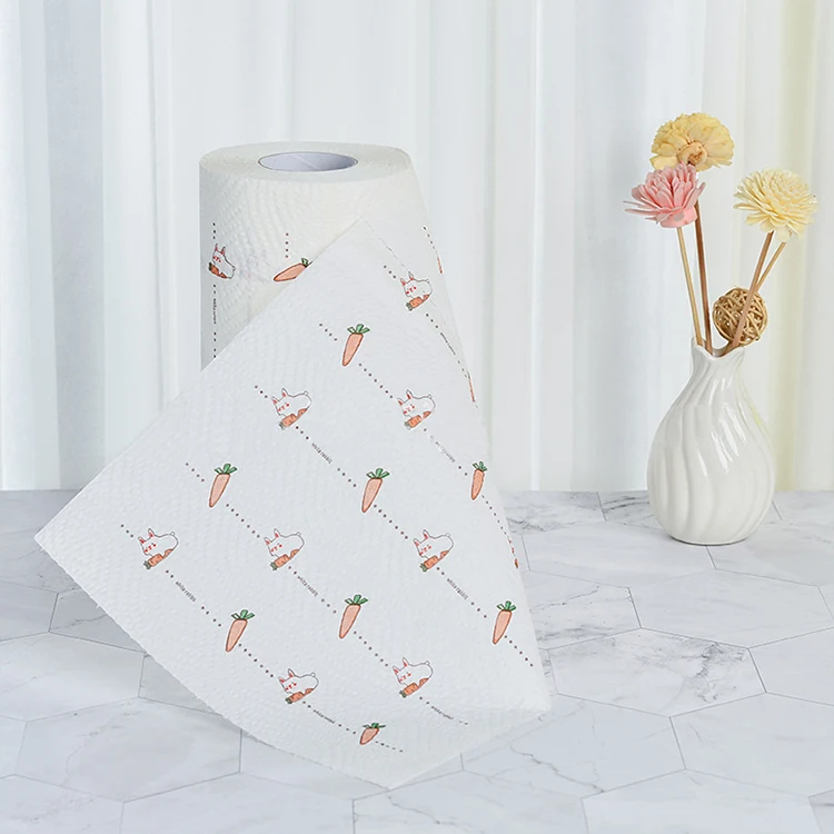 Strong Oil Absorbency Eco Friendly White Color High Quality Virgin Wood Pulp Kitchen Towel Paper Rolls