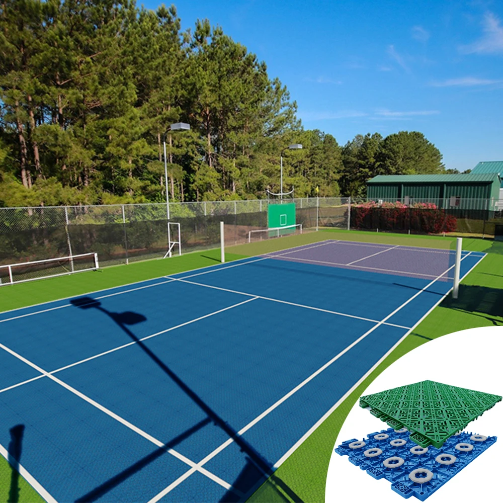 outdoor portable tennis court sports flooring mat pp floor sport court tiles tennis mat