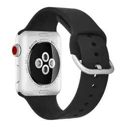 Single Color Silicone Watch Band for Ap-ple Watch Series 4 5 6 SE, fashion Ap-ple Watch Band Silicone