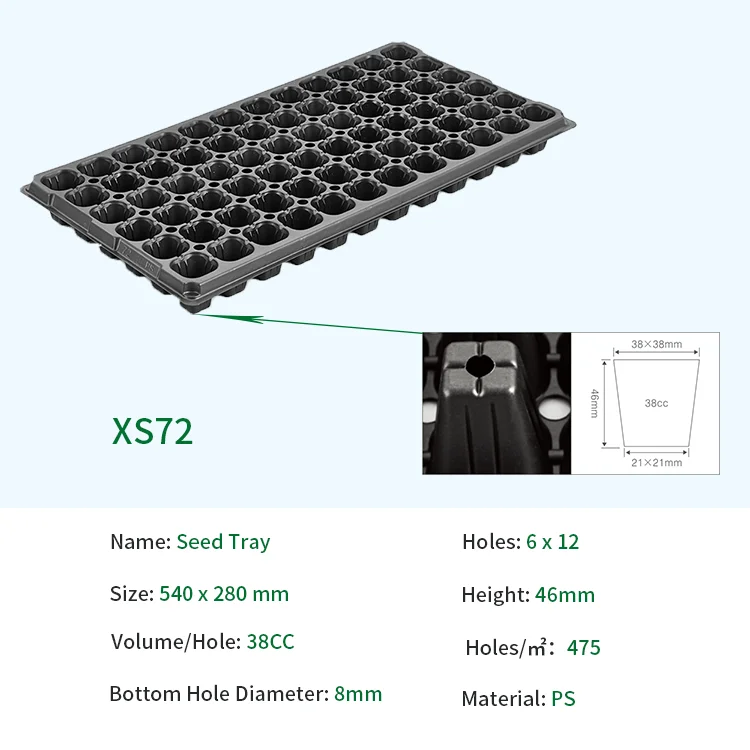 Factory Supply Durable Use 32 50 72 128 168 200 288 Plastic Cell Tray