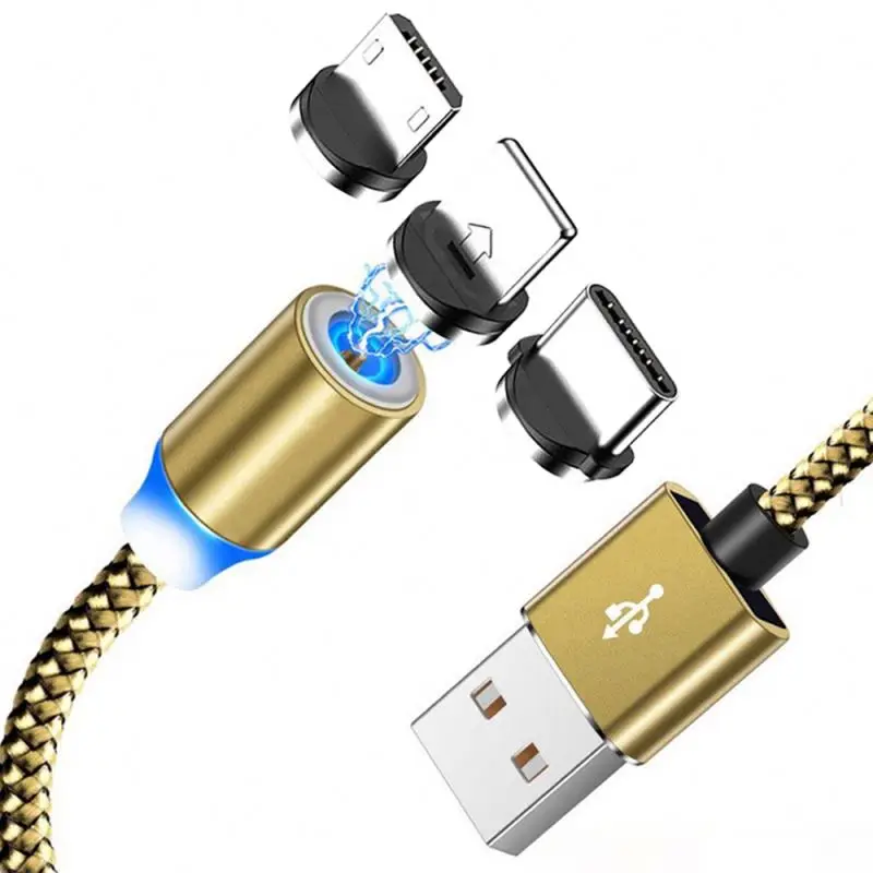 Бесплатный образец продукции нейлоновый плетеный 3 в 1 USB-кабель для зарядки с