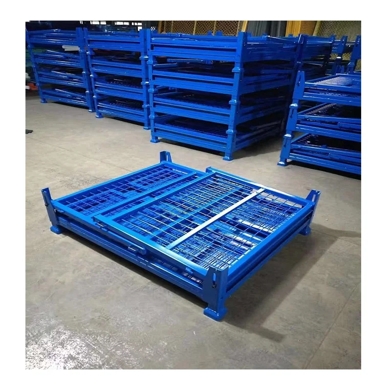 Заказной сварной ящик из проволочной сетки, промышленный стальной металлический складной проволочный контейнер