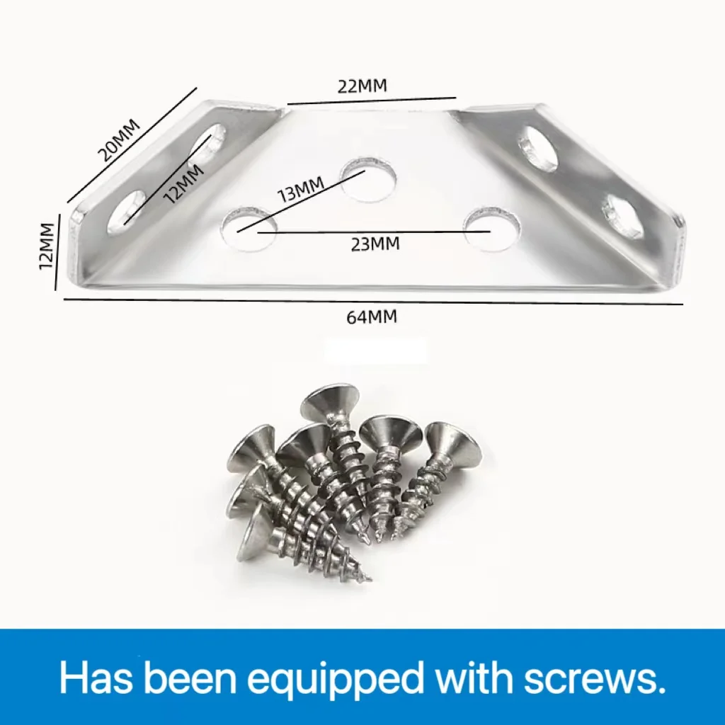 Universal Stainless Steel Corner Connector for Furniture