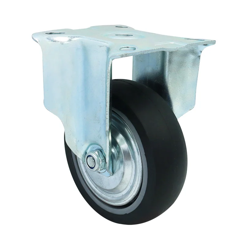 3 inch 75mm 100mm 125mm brown locking tpr silent swivel caster trolley wheel