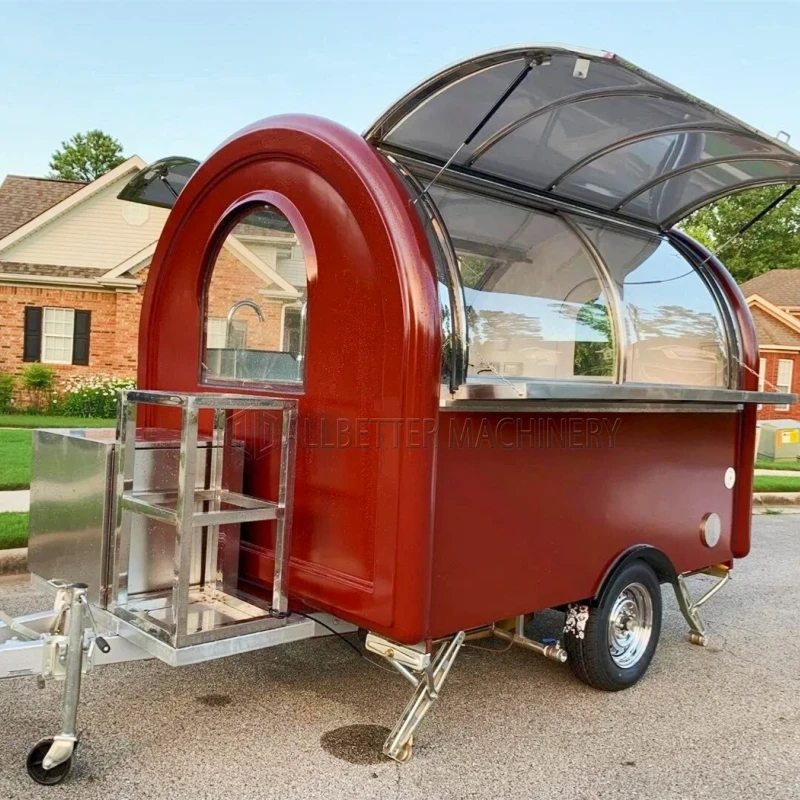 ALLBETTER Custom New Design Food Cart Mobile Coffee Icecream Kebab Crepe Sandwich Cart Food Trailer