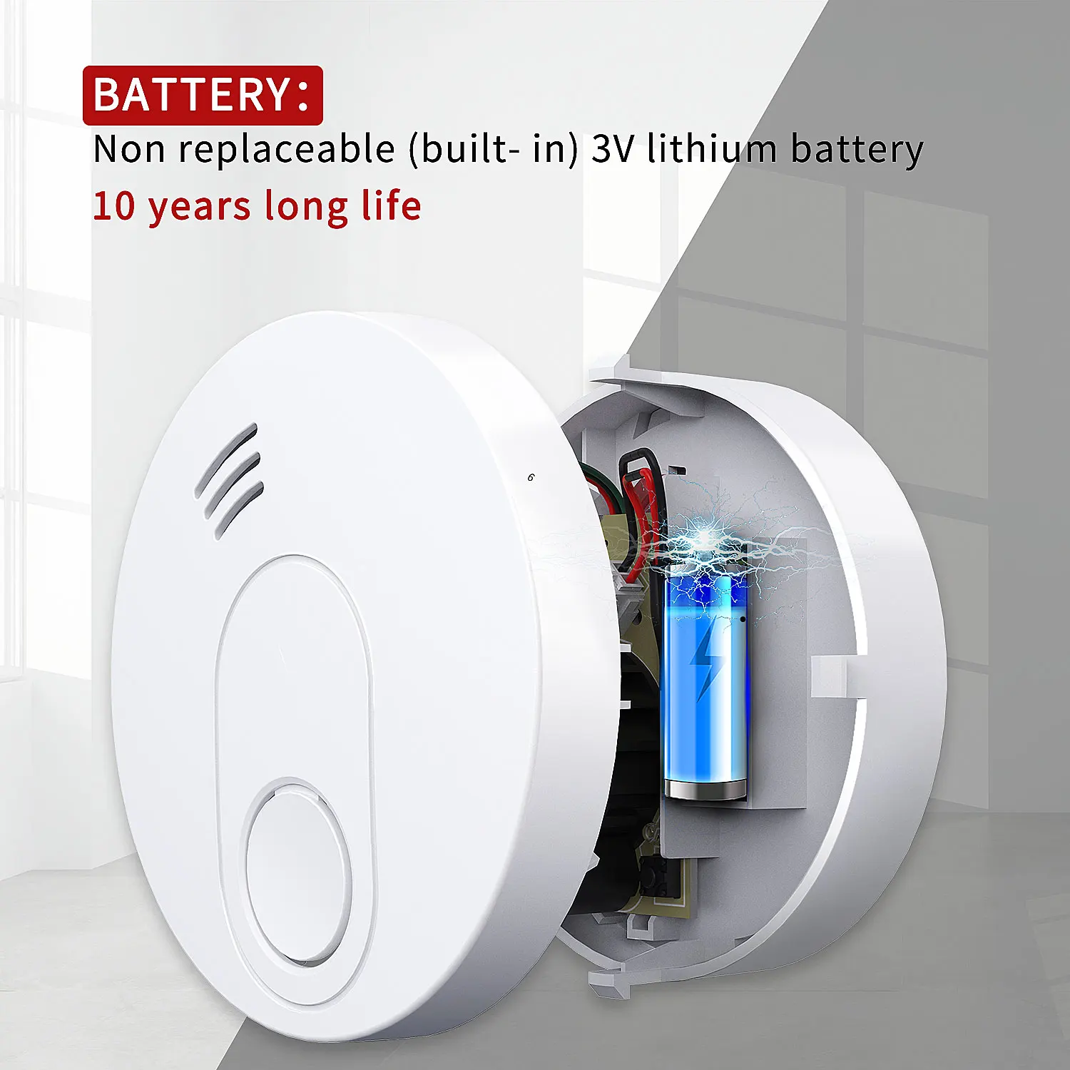 Manufacture Factory Supplies VDS3131 Sample Plastic Approved 10 years sealed battery powered smoke alarm