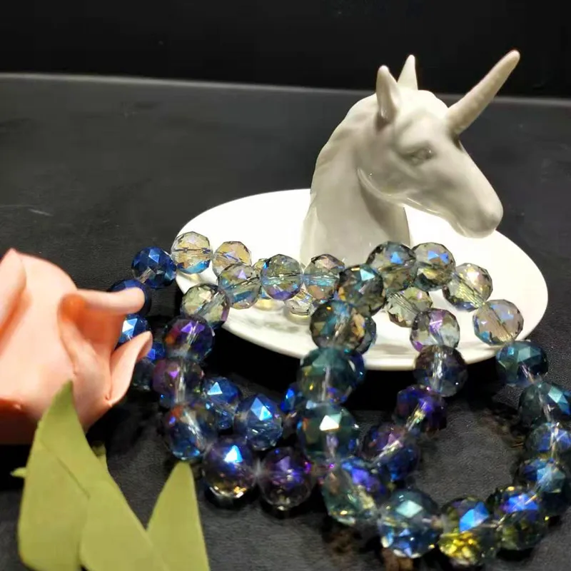 Wholesale  natural gemstone austrian bracelet  round crystal bracelet for gift