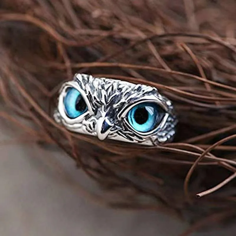 ADELANTE New Design Wholesale  Owl Shape Silver Color Adjustable Rings