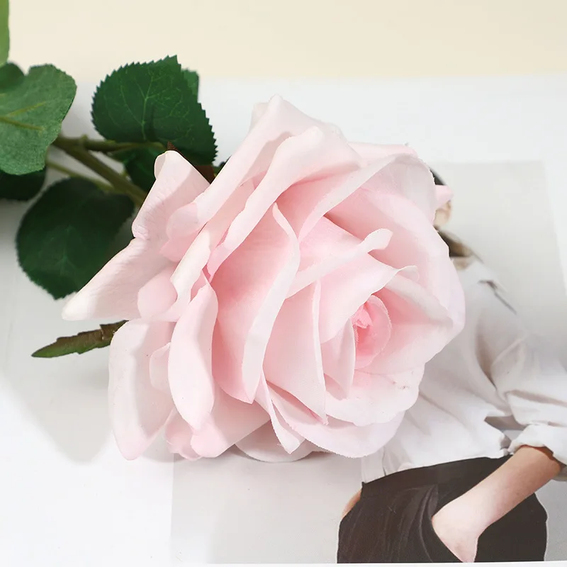 Zhuoou real touch flowers decoration fake simulation silk faux rose flowers real touch fleur artificielle flower decoration