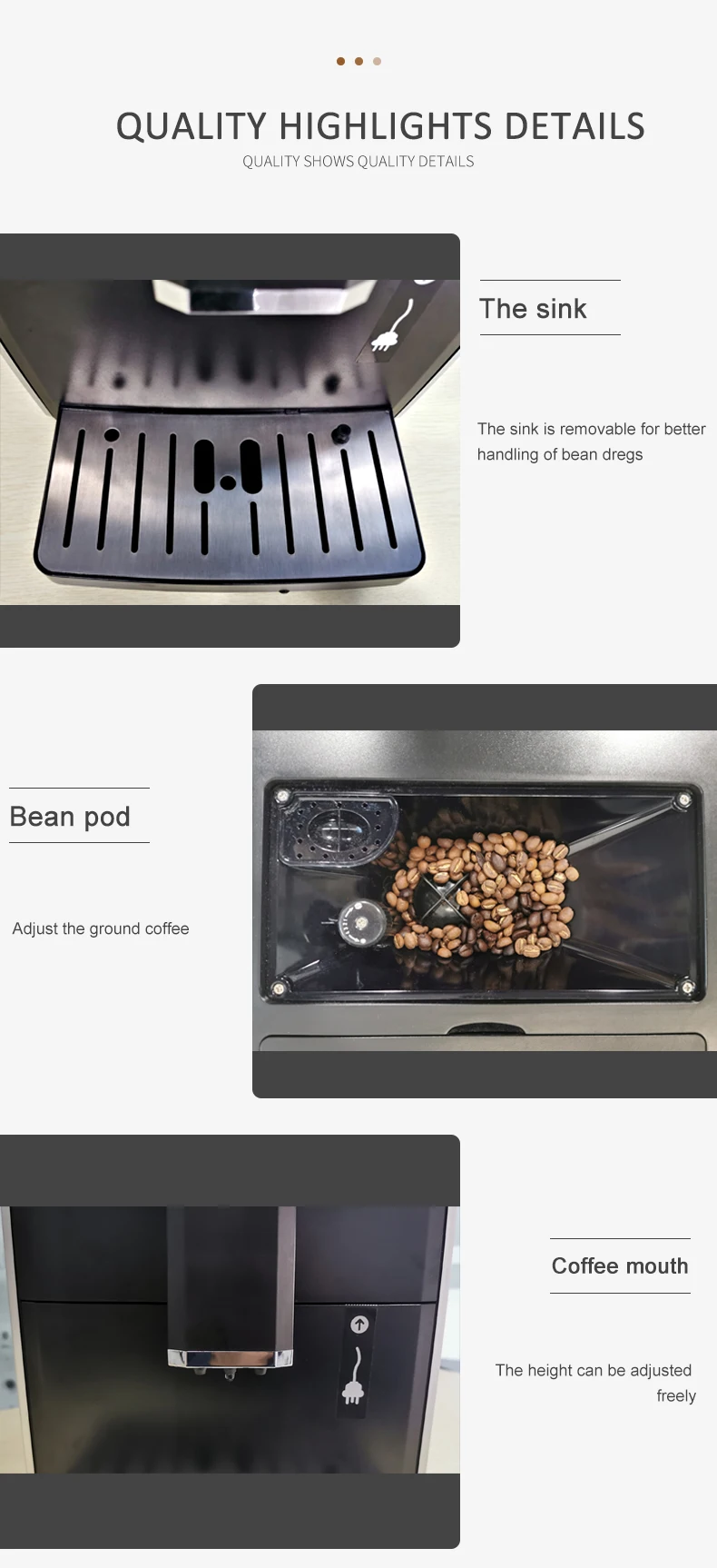 Cafeteras Electric Coffee Maker Best Business Touch Screen Automatic Bean To Cup Coffee Machine With Milk Tank