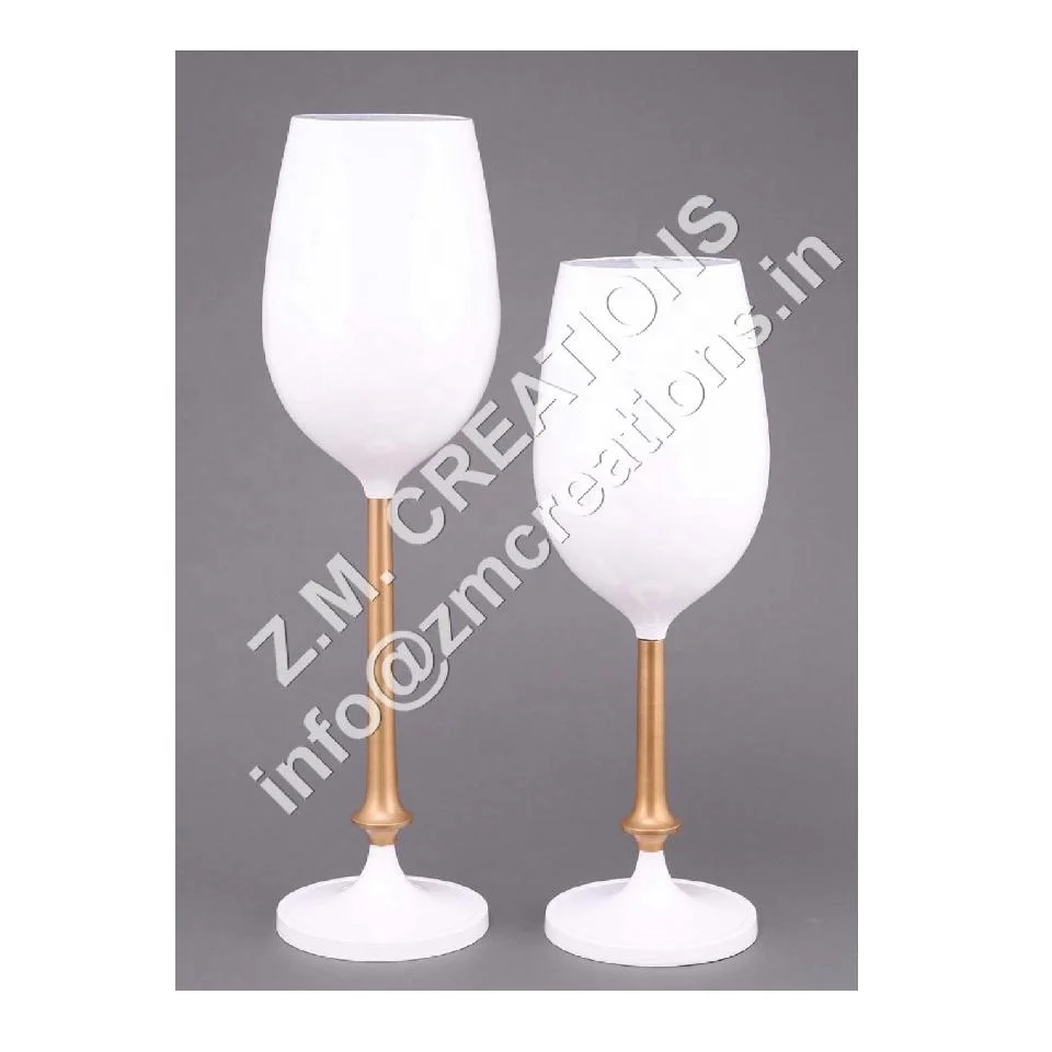 Wedding Decorative Vase Handmade Floral Vase Modern White And Gold Pot Metal Decoration Centerpiece Hot Selling Flower Vase