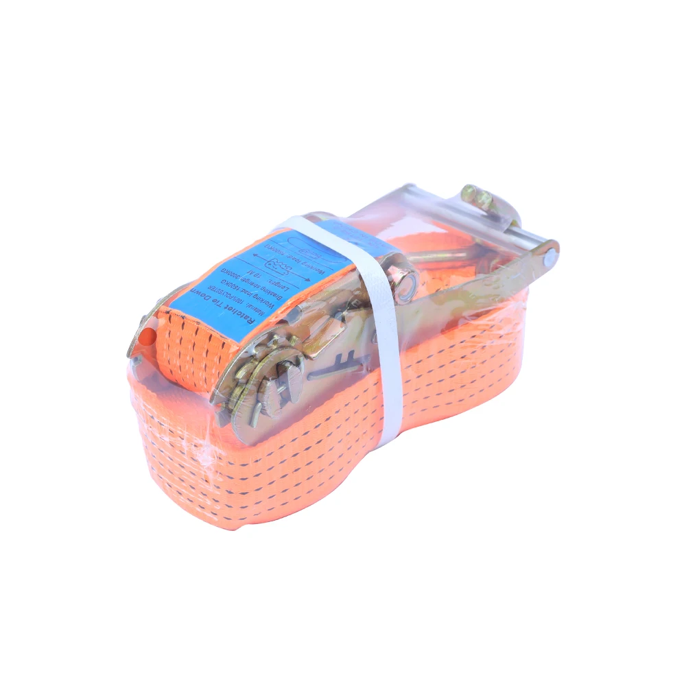 3000kg heavy duty cargo lashing belt cargo lashing ratchet tie down with double J hook