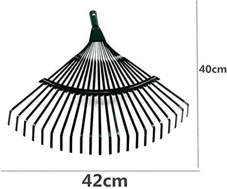 garden supplies carbon steel 22 teeth grass rakes leaf rake lawn rake