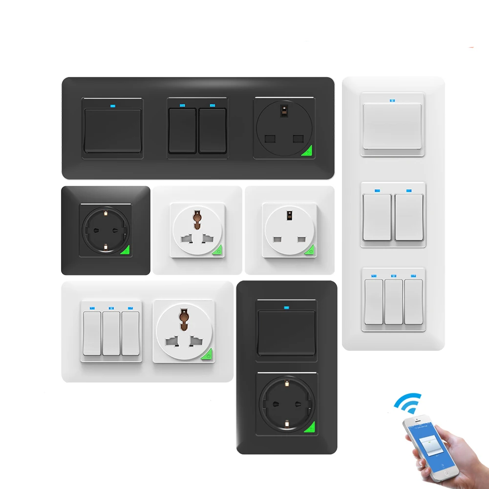 WiFi Smart Light Wall Switch Freely Removable Detachable Tuya Wireless Remote Control Voice Control with Alexa Google Home