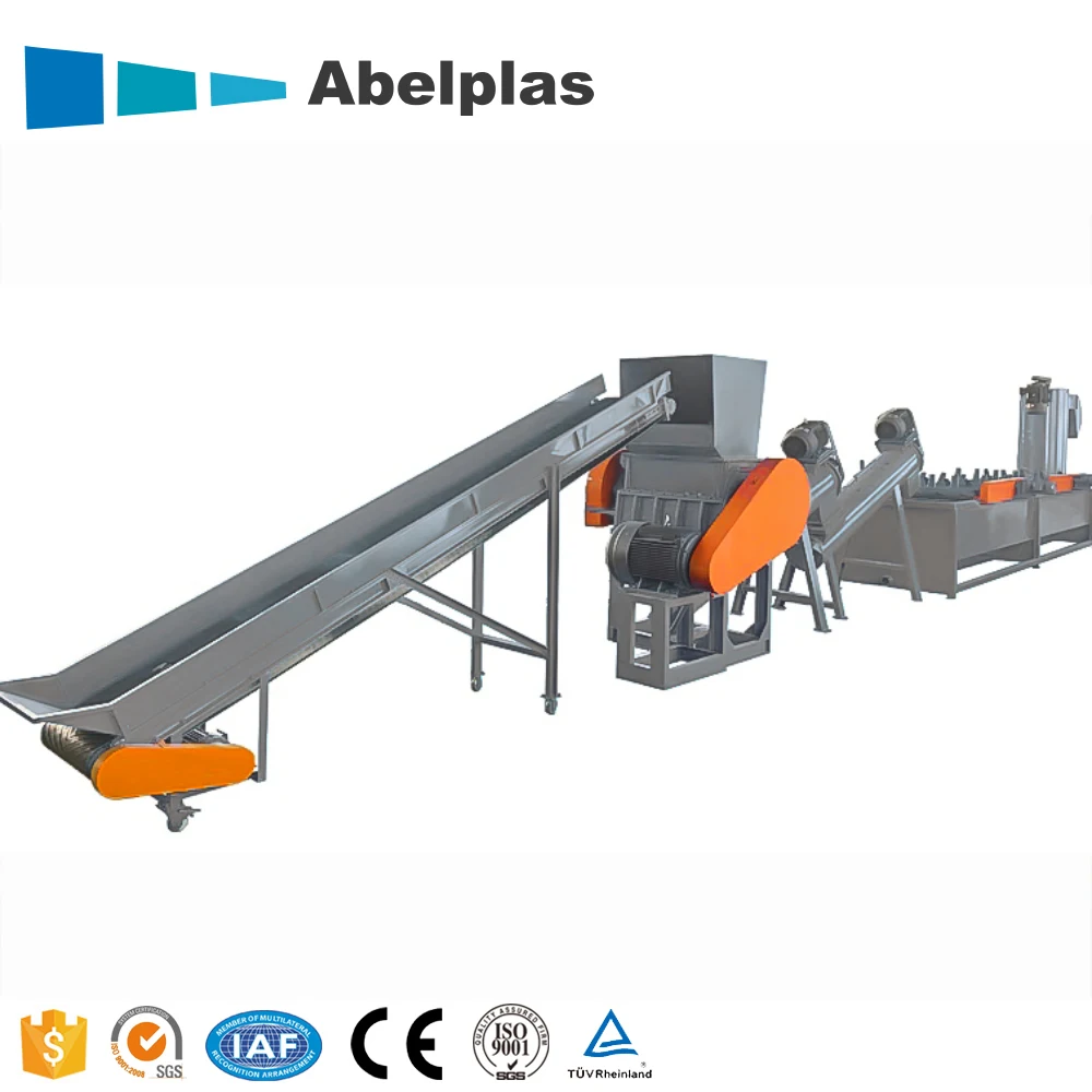 China recycled plastic bricks making machine automatic feeder plastic pelletizing machine