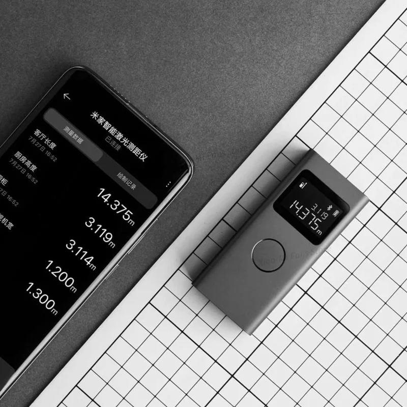 Xiaomi Mijia Smart Laser Rangefinder Max 40m Long LCD Real Scene Intelligent Measurement Work APP Mijia Smart Laser Rangefinder