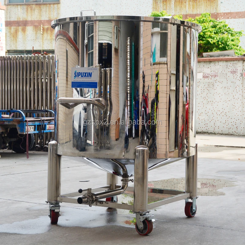 2000L beverage storage tank, jacket kettle with agitator, syrup process tank