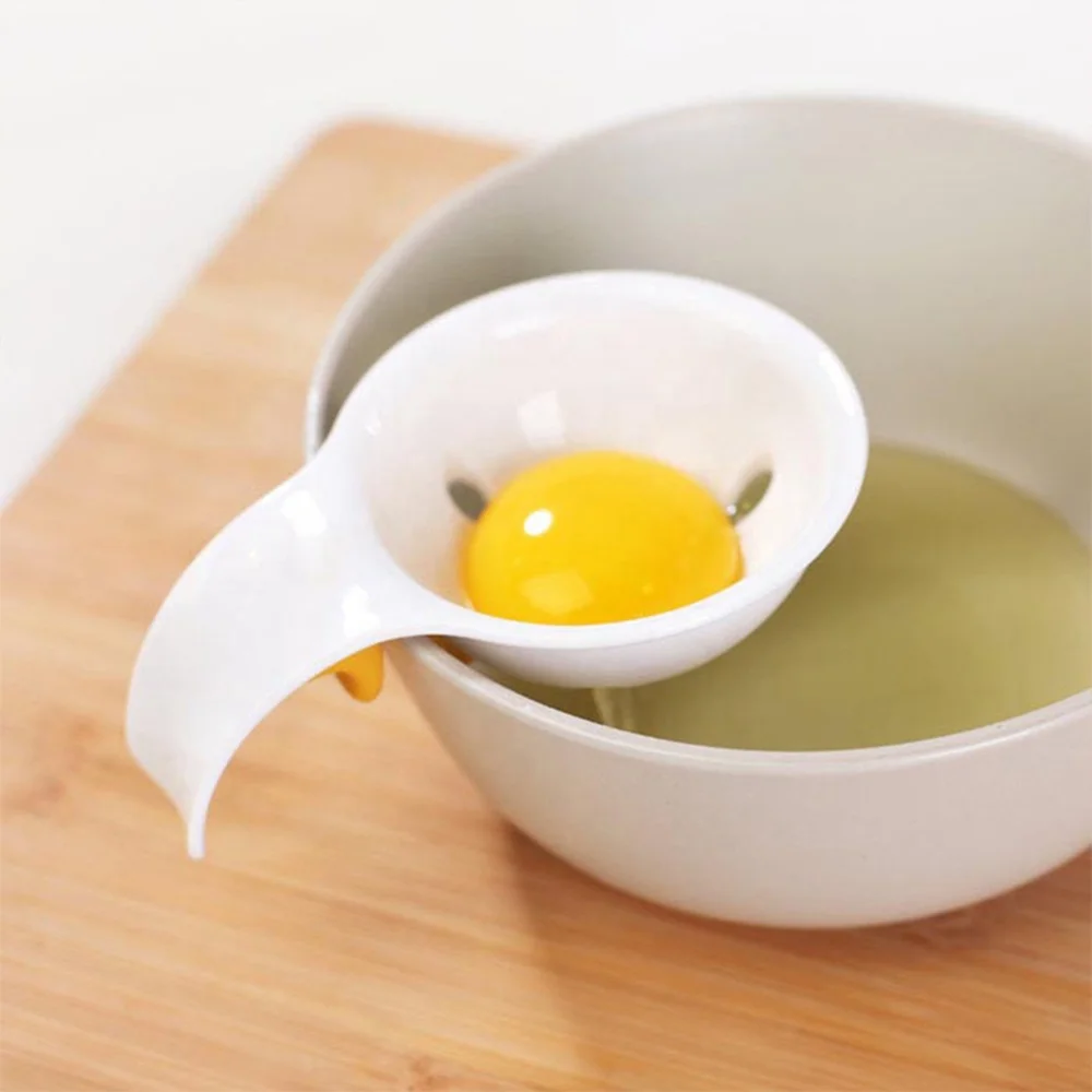 Kitchen Gadgets Baking Tools Yolk Divider Egg Sieve Egg Extractor Silicon Egg Yolk Separator With Handle