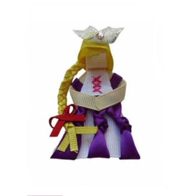 NO315-NO334 sculpture cute gold hair princess character angel wing boutique hair clip for girl