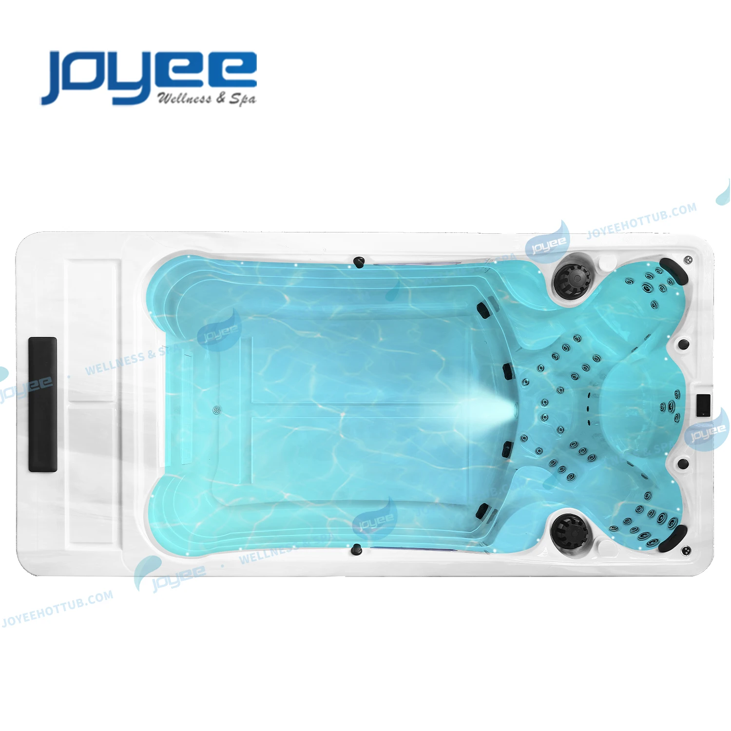 JOYEE 3 Seats Chinese Hottub Spa Freestanding Large Swimming SPA Tub Outdoor Massage Whirlpool Pool