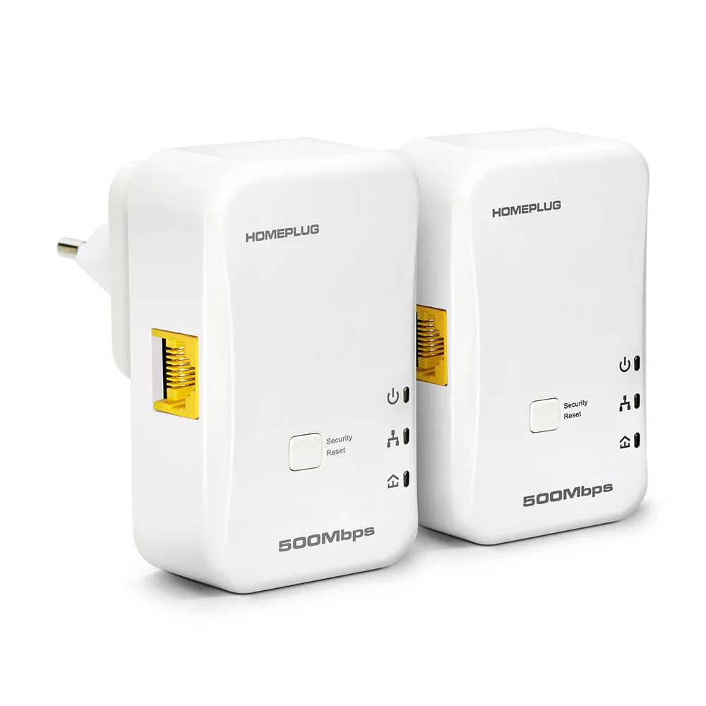 500Mbps Powerline adapter ethernet smart homeplug av500Mbps PLC for CCTV Camera