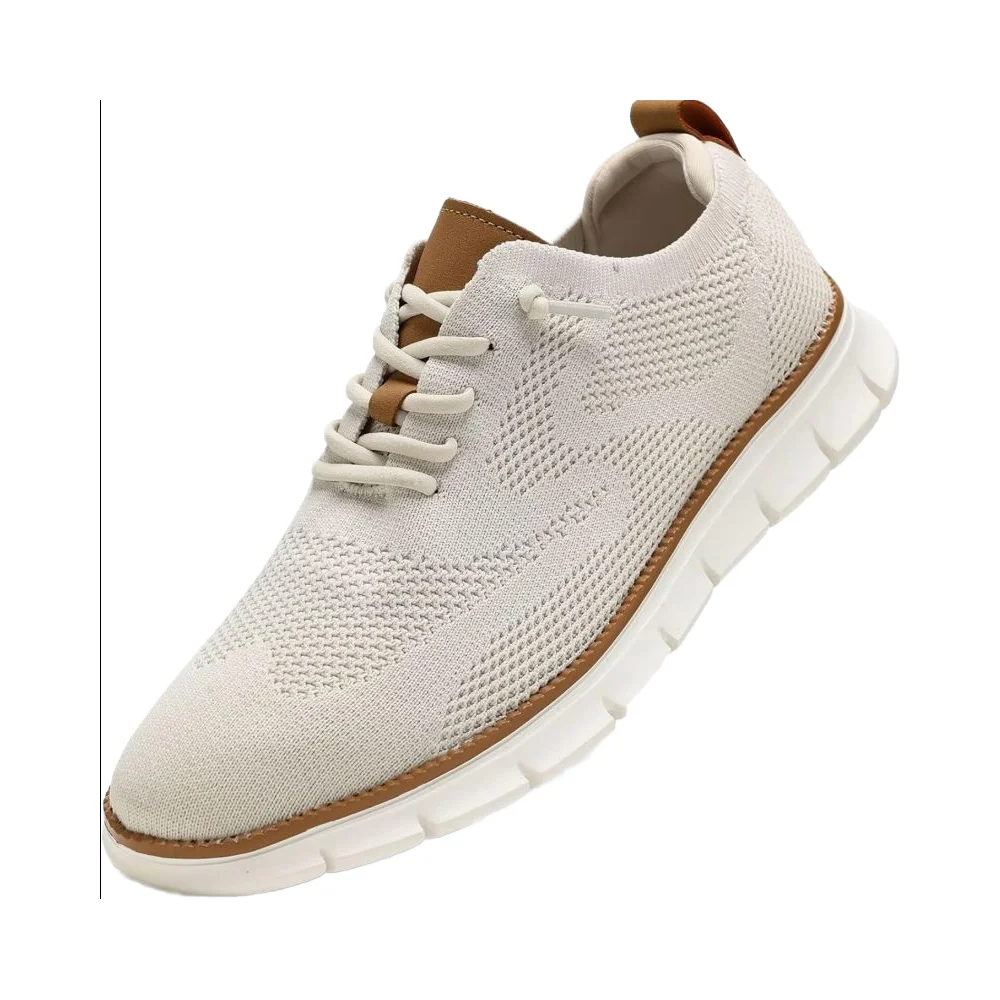 Custom White Walking Shoes for Men Sporty Court Sneakers with Logo Mesh Lining Material for Spring Autumn Seasons Low MOQ