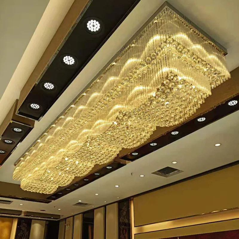 Non-standard custom factory banquet Hall Hotel lobby lighting Sales Department sand table crystal chandelier